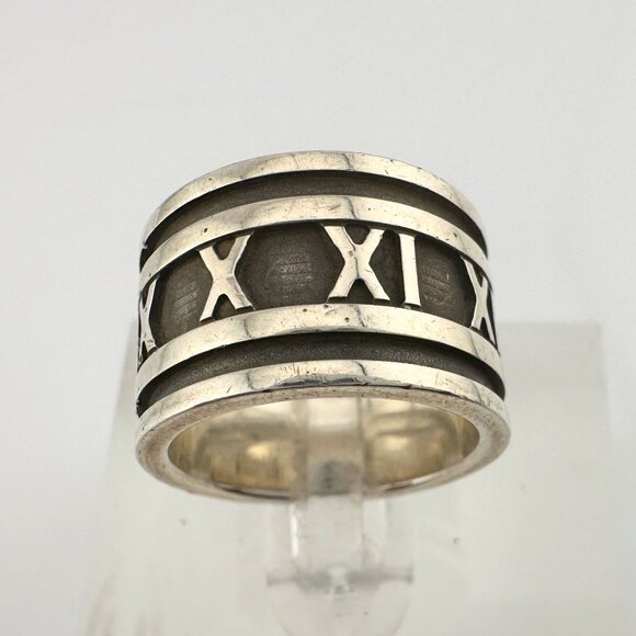 Tiffany & Co Large Atlas Ring - Sterling Silver Size 5 - Picture 4 of 10